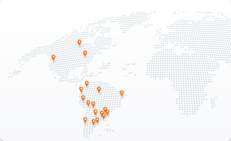Presente em cerca de 30 países
